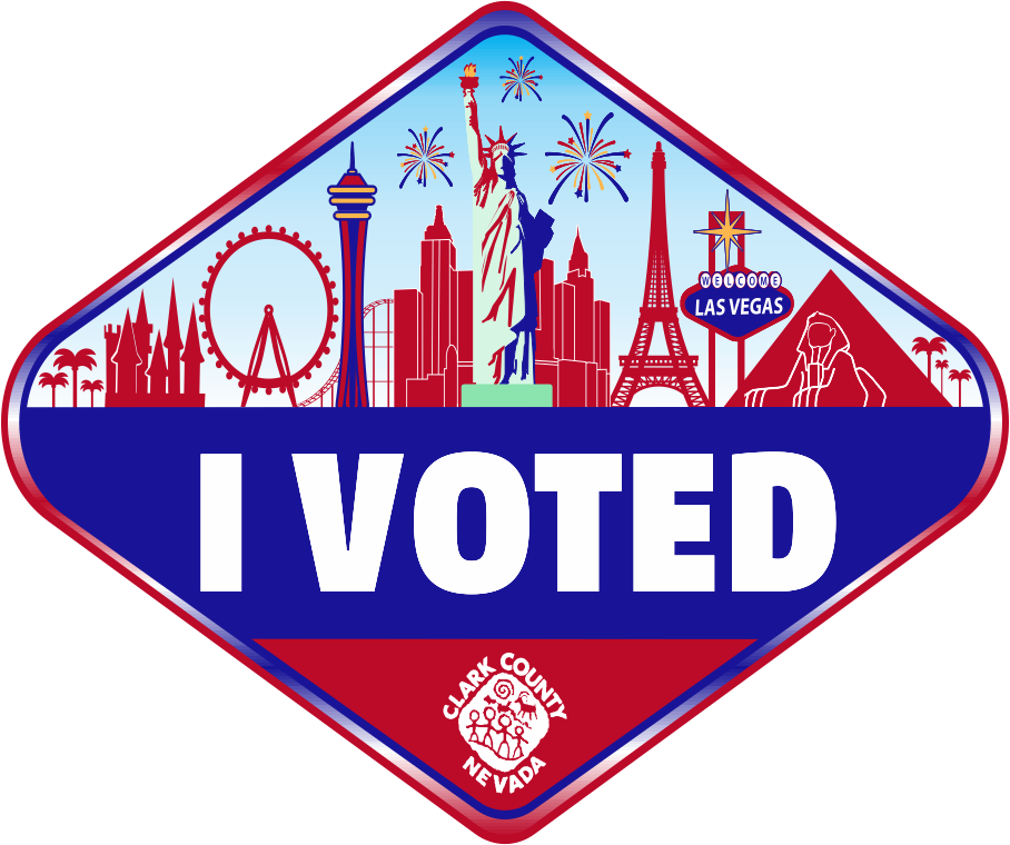 Las Vegas I Voted Sticker PNG image