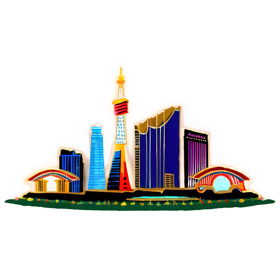 Las Vegas Skyline Drawing Png 45 PNG image