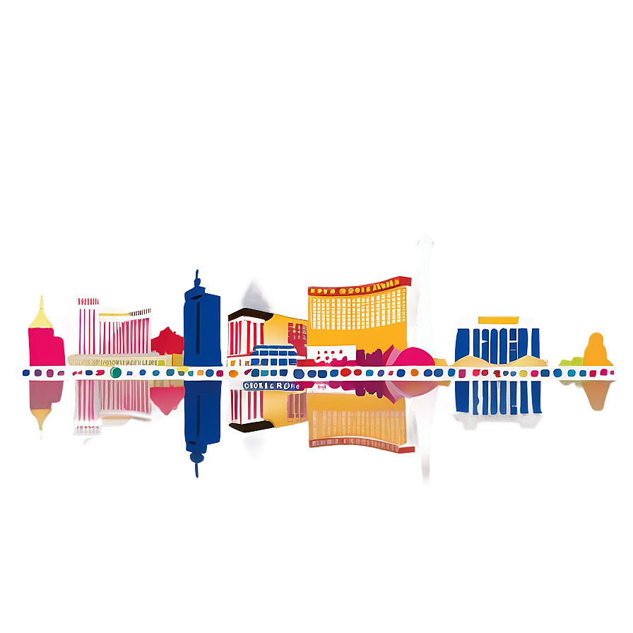 Las Vegas Skyline Graphic Png 4 PNG image