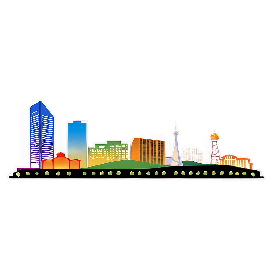 Las Vegas Skyline Illustration Png 06252024 PNG image