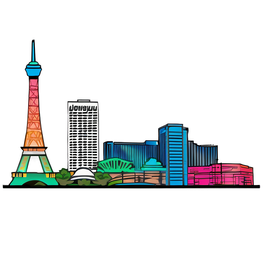 Las Vegas Skyline Outline Png 06252024 PNG image