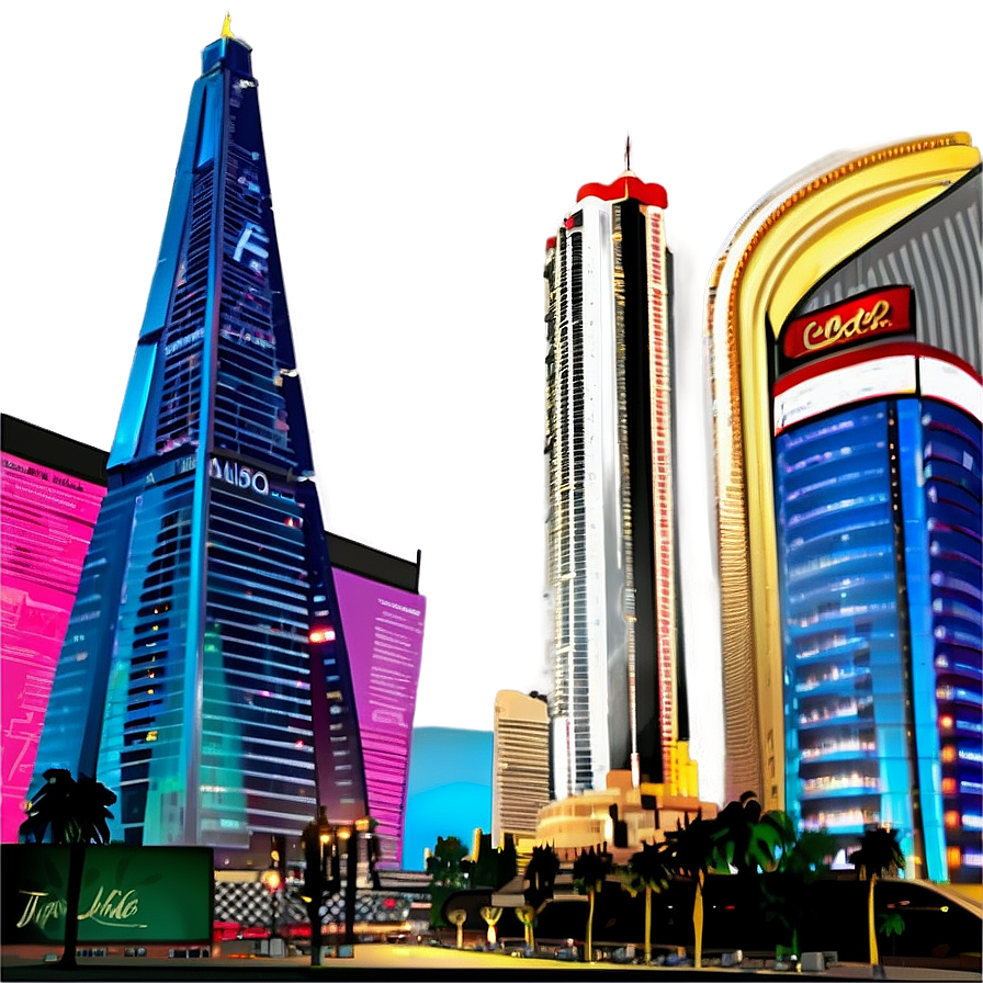 Las Vegas Urban Skyline Png Pwj PNG image