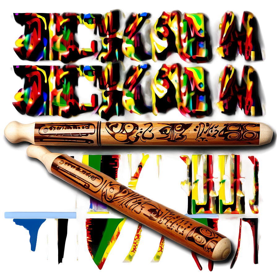 Laser Engraved Drumsticks Png Etm PNG image