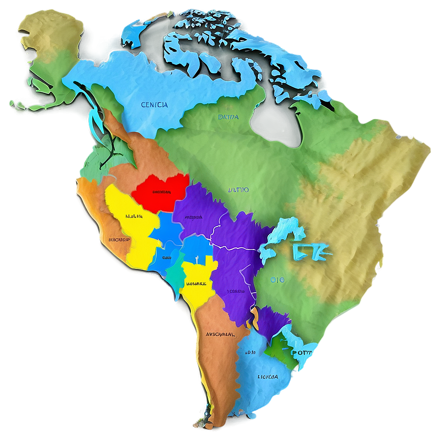 Latin America Political Map Png Glg88 PNG image