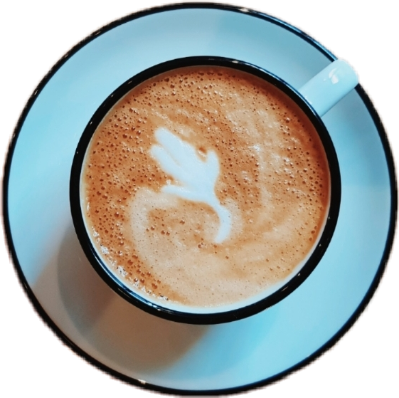 Latte Art Coffee Cup PNG image