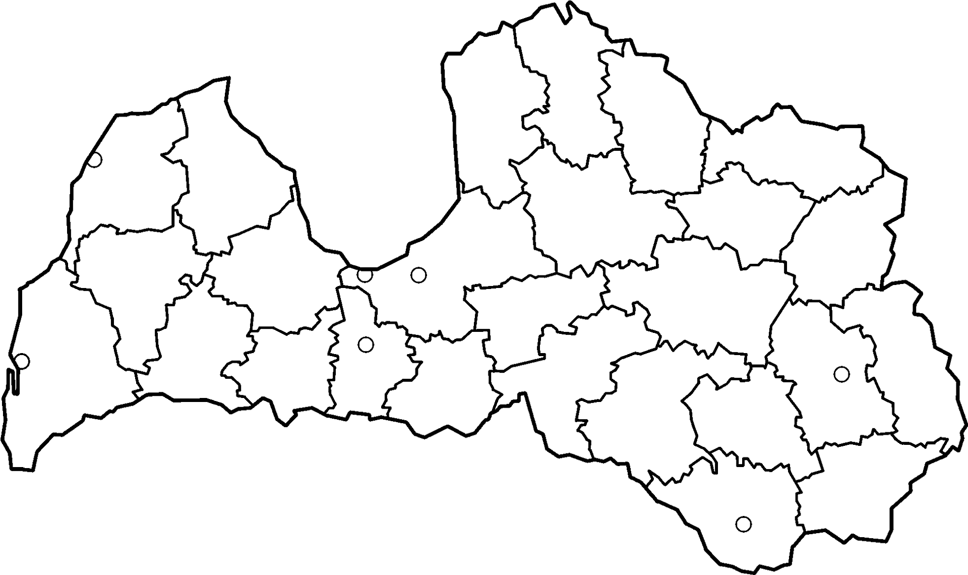 Latvia Administrative Divisions Outline PNG image