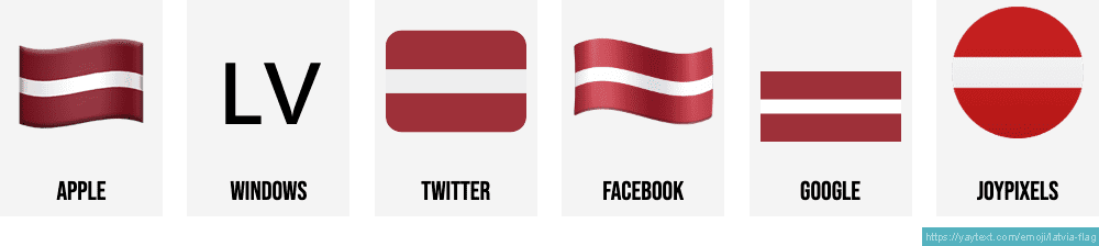 Latvian Flag Emoji Variations PNG image