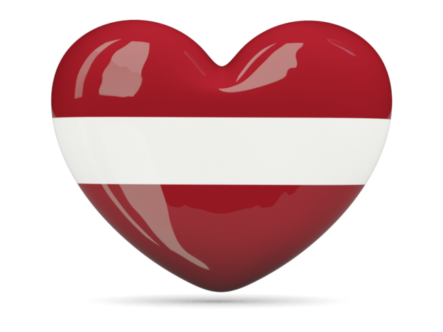 Latvian Flag Heart Shaped Icon PNG image