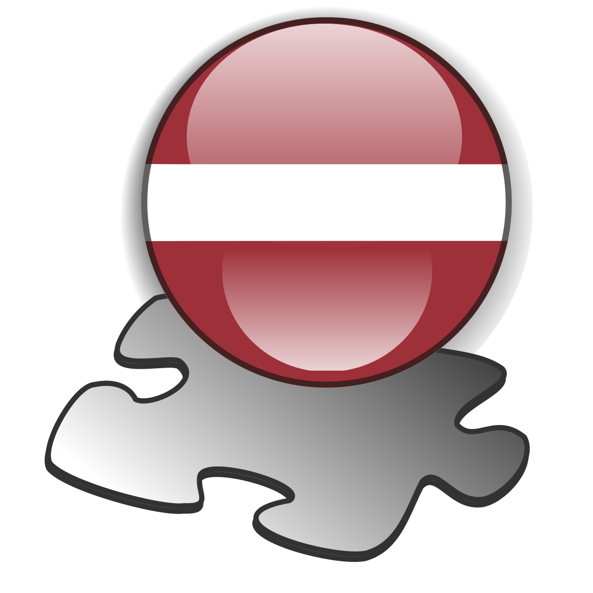 Latvian Flag Puzzle Piece PNG image