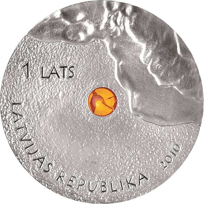 Latvian1 Lats Coin2010 PNG image