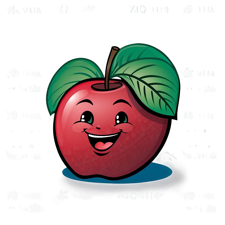 Laughing Apple Cartoon Png Bqk PNG image