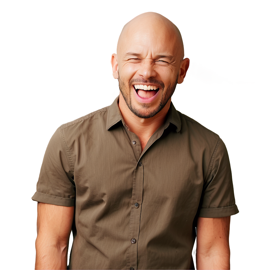 Laughing Bald Man Png Lxk90 PNG image