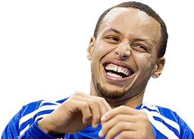 Laughing Basketball Player Steph Curry PNG image