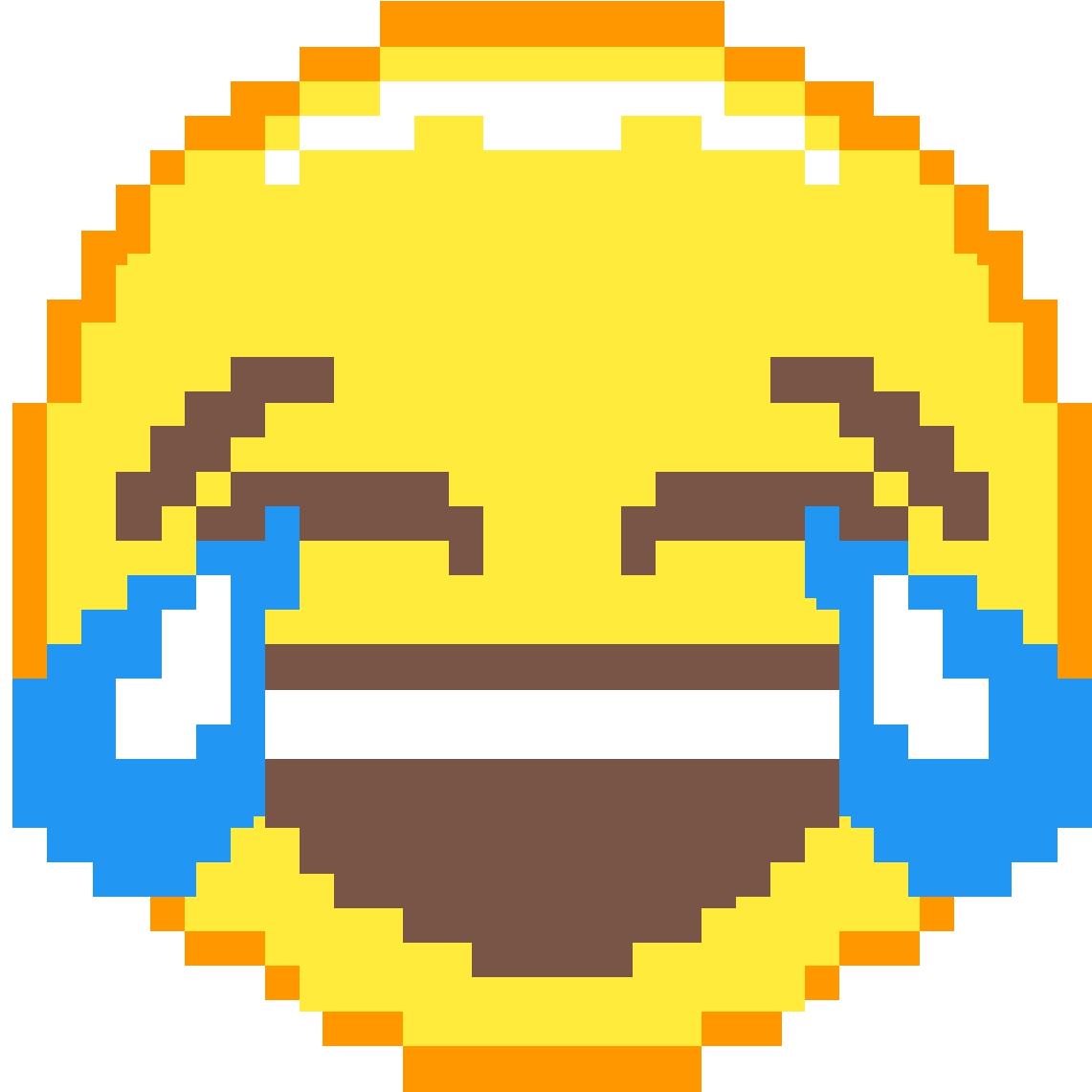 Laughing Emoji Pixel Art.png PNG image