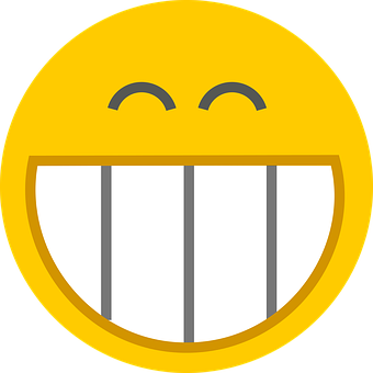 Laughing_ Emoji_with_ Teeth_ Bars PNG image