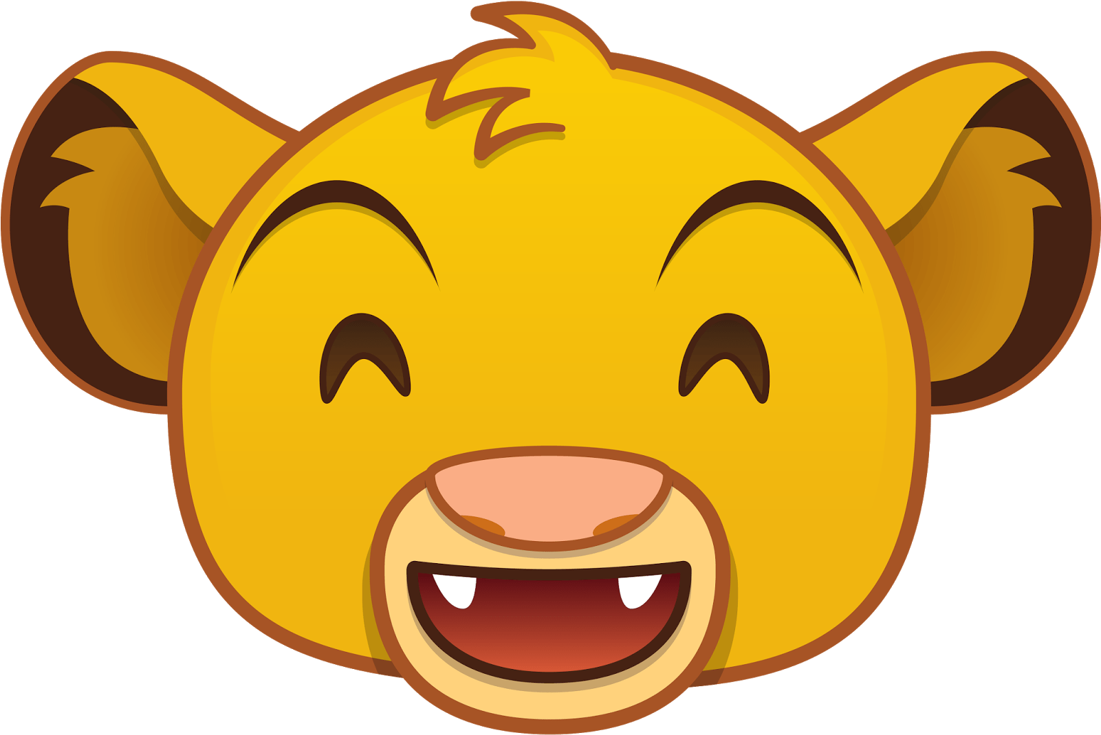 Laughing_ Lion_ Emoji_ Vector PNG image