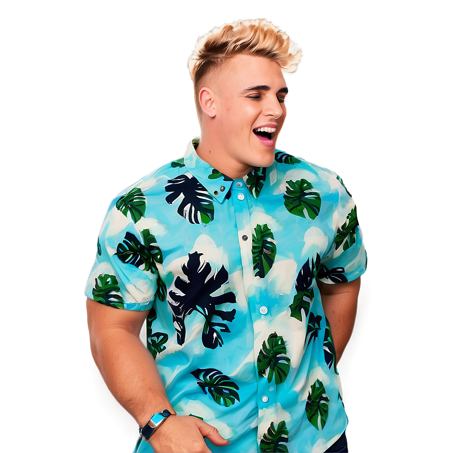 Laughing Manin Tropical Shirt PNG image