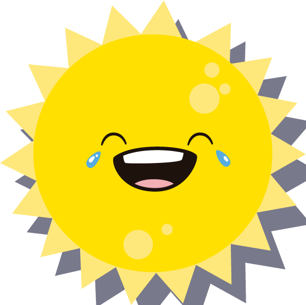 Laughing_ Sun_ Emoji PNG image