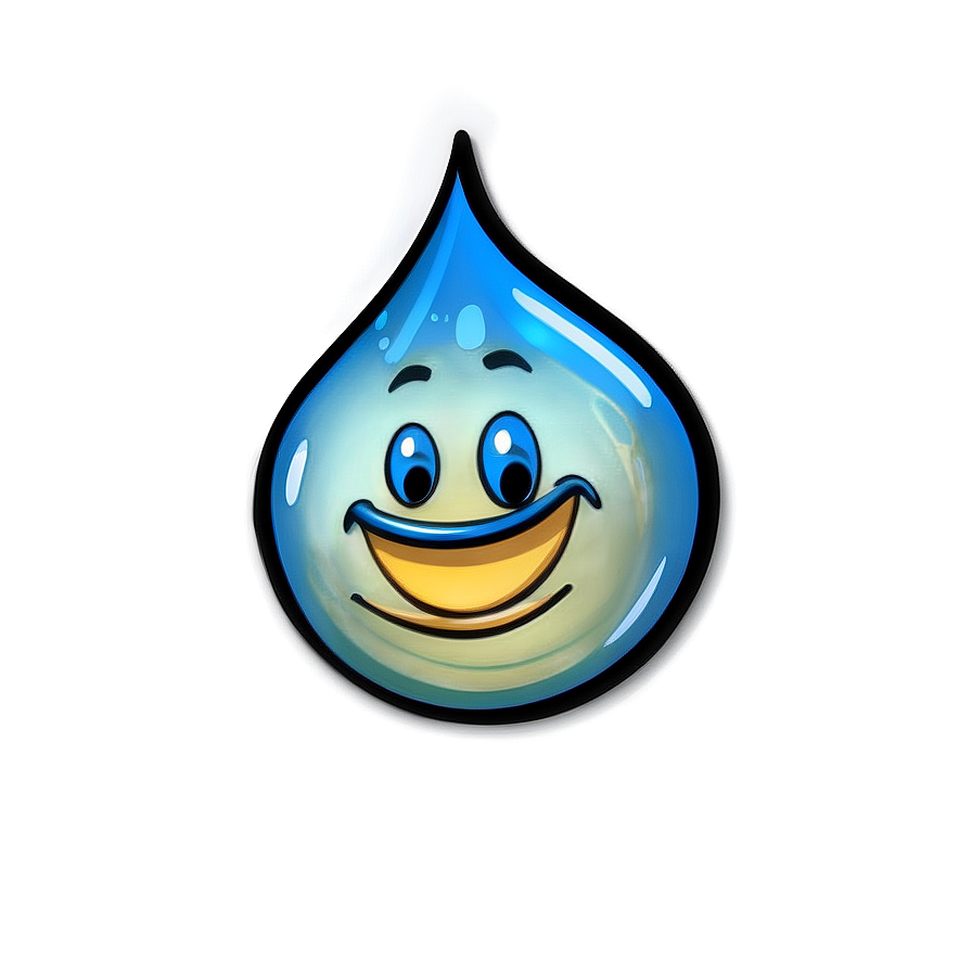 Laughing Water Drop Cartoon Png 06272024 PNG image