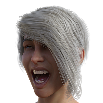 Laughing Woman3 D Render PNG image