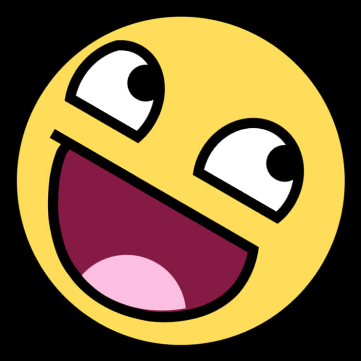 Laughing Yellow Face Emoji PNG image