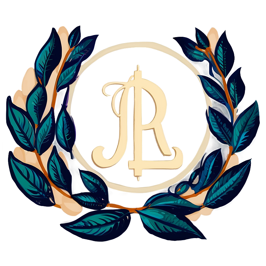 Laurel Monogram Frame Png Srr67 PNG image