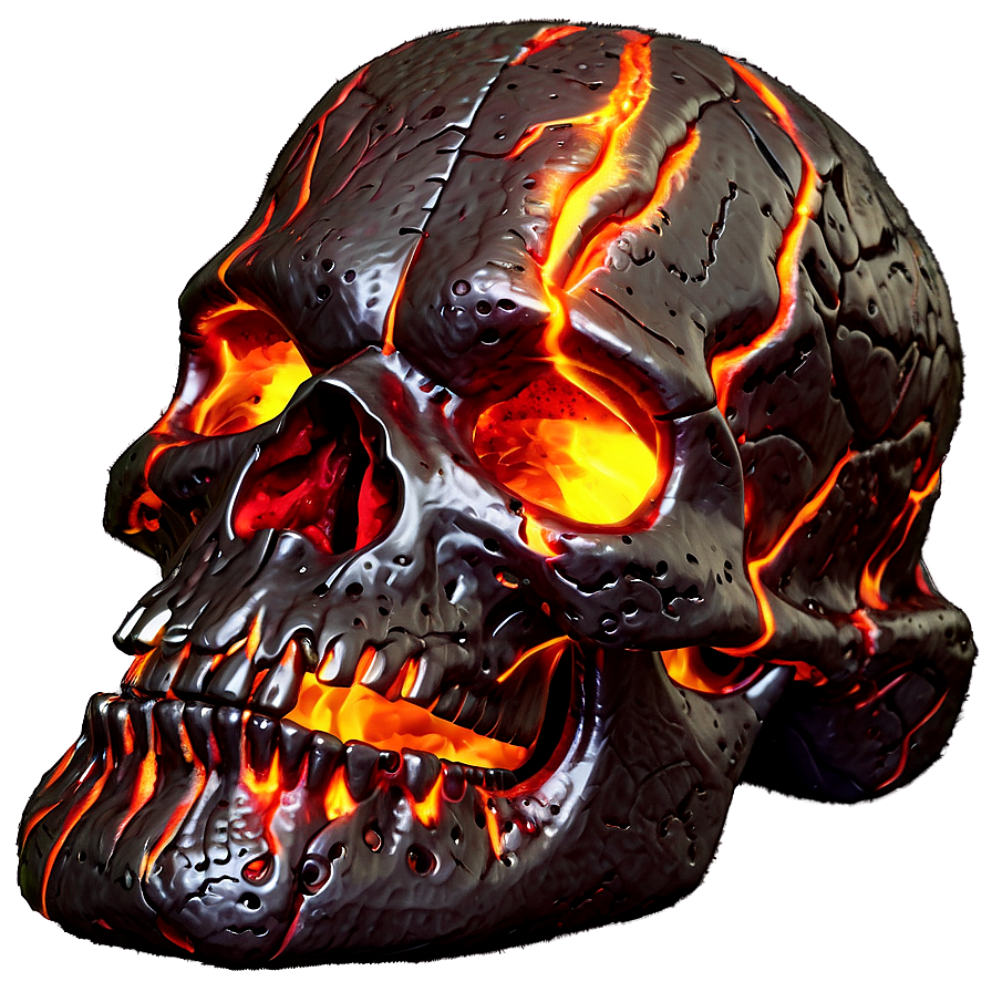 Lava-like Skull Png Yjq54 PNG image