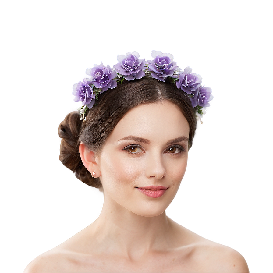 Lavender Bridal Headpiece Png 05062024 PNG image