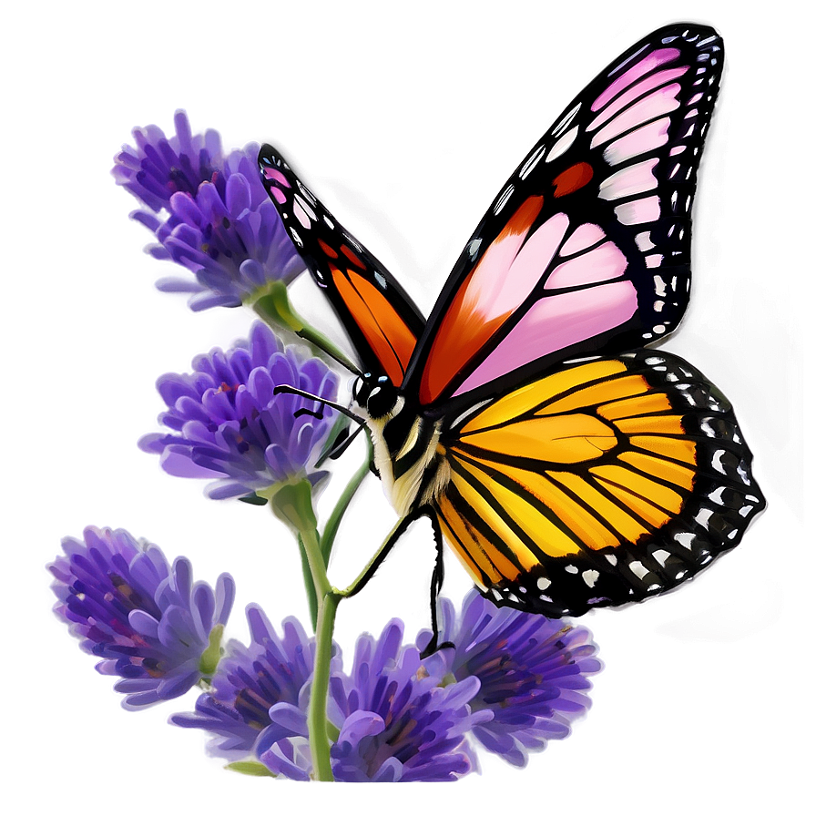 Lavender Butterfly Attraction Png Wla PNG image