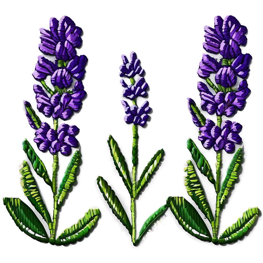 Lavender Embroidery Design Png 05062024 PNG image