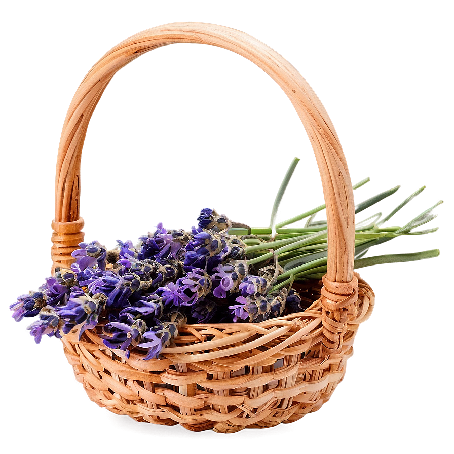 Lavender Harvest Basket Png Qdp19 PNG image