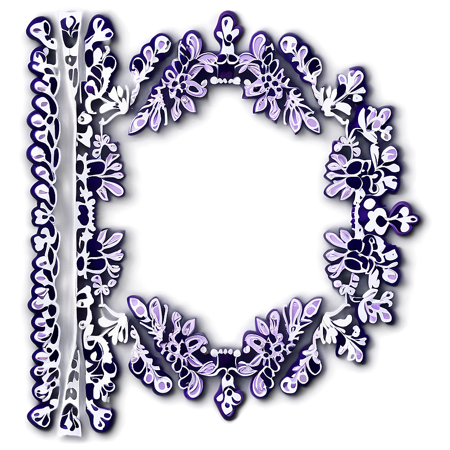 Lavender Lace Border Clipart Png 06262024 PNG image