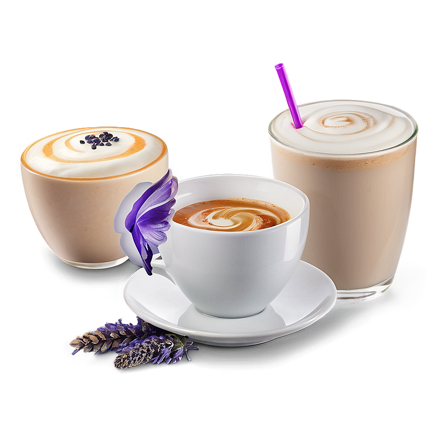 Lavender Latte Relax Png 90 PNG image