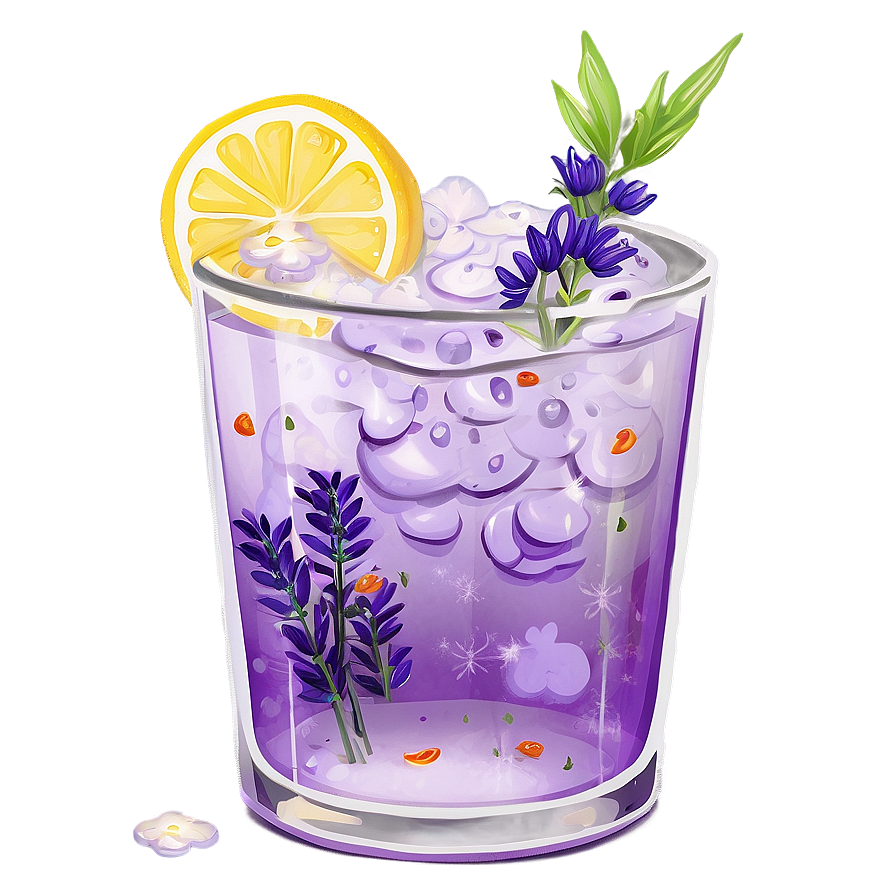 Lavender Lemonade Glass Png Xuy PNG image