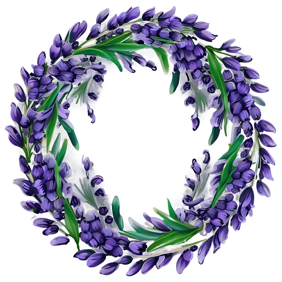 Lavender Wreath Circle Png Hsf15 PNG image