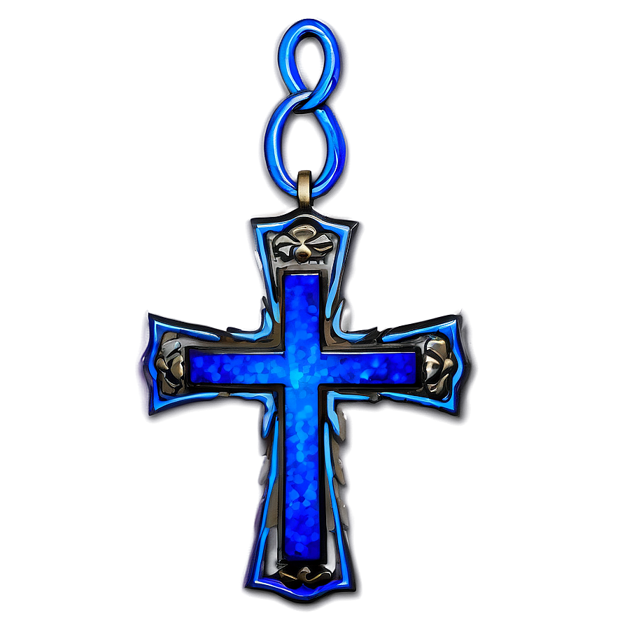 Layered Blue Cross Png Ygo85 PNG image