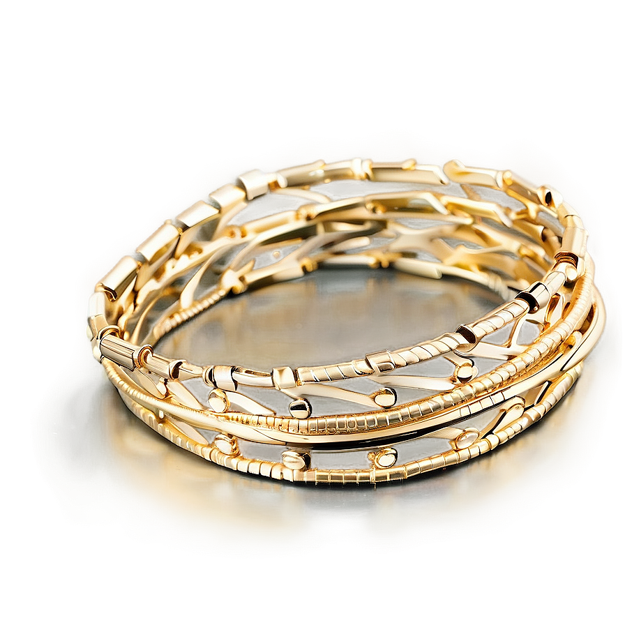 Layered Gold Bracelet Fashion Png Lgu PNG image