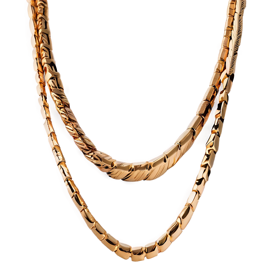 Layered Gold Necklace Png 06122024 PNG image