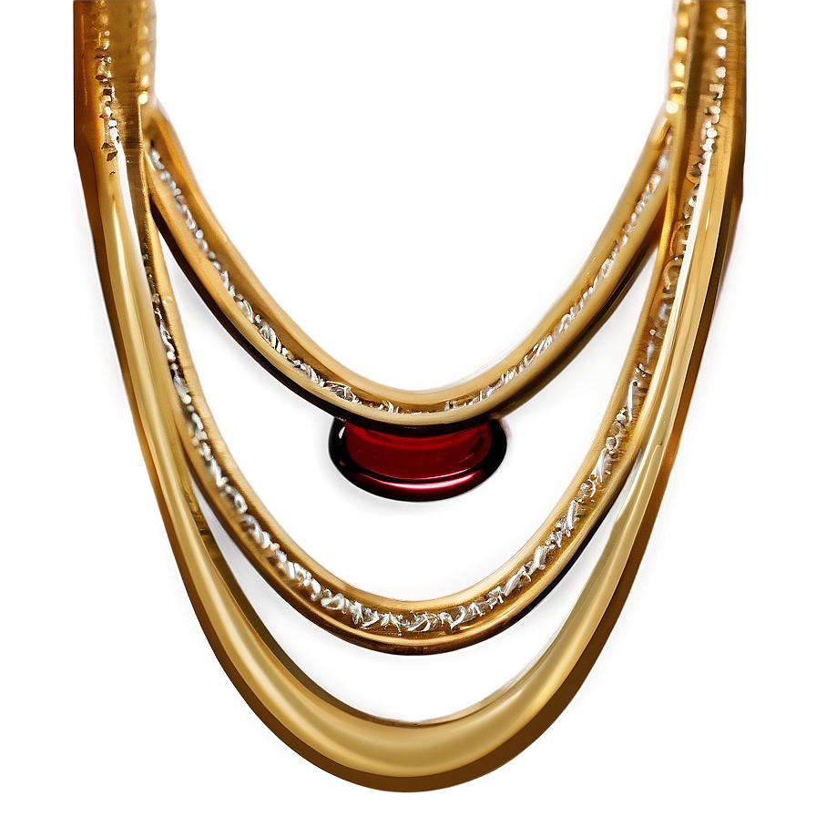 Layered Gold Necklace Png Kye PNG image