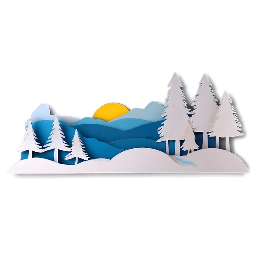 Layered Paper Cut Out Scene Png Tyo PNG image