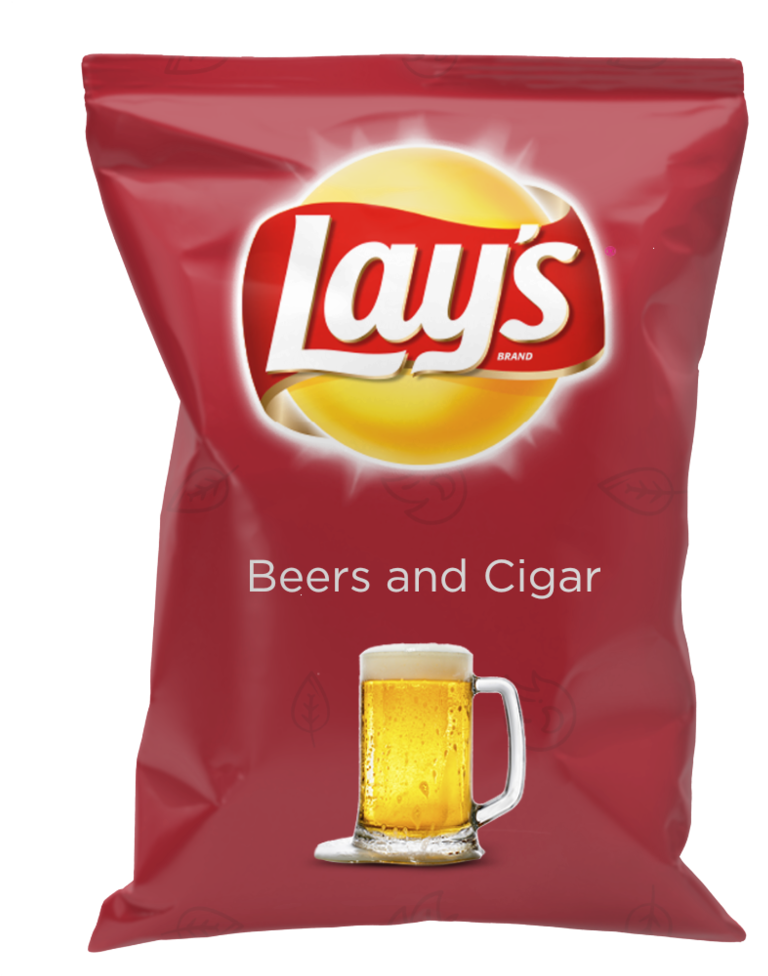 Lays Beersand Cigar Flavor Package PNG image