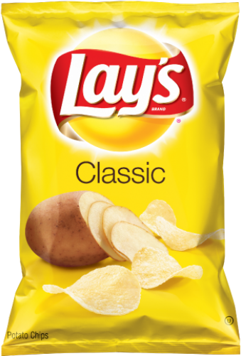 Lays Classic Potato Chips Package PNG image