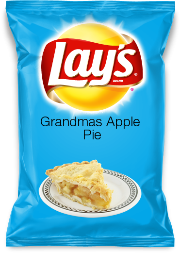 Lays Grandmas Apple Pie Flavor Chip Bag PNG image