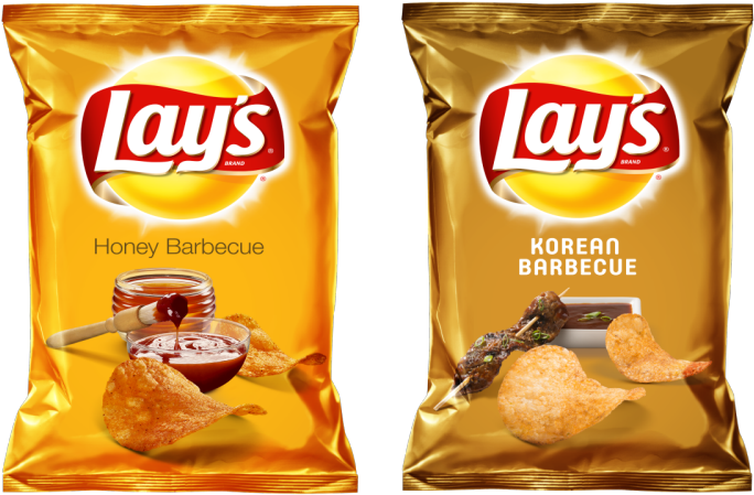 Lays Honeyand Korean Barbecue Chips PNG image