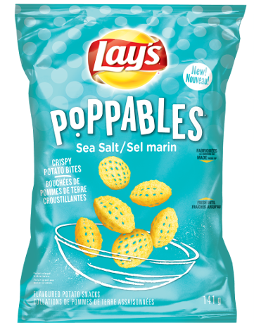 Lays Poppables Sea Salt Potato Snacks Package PNG image