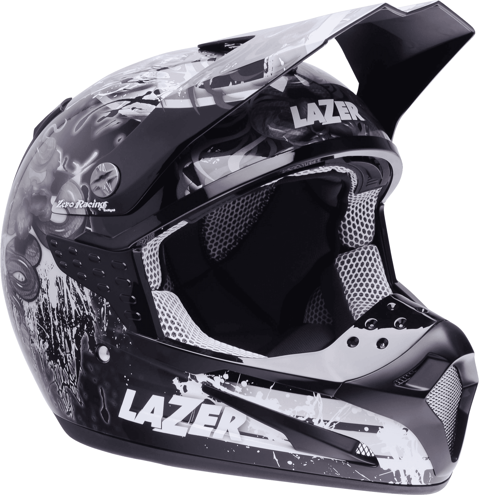 Lazer Motocross Helmet Side View PNG image