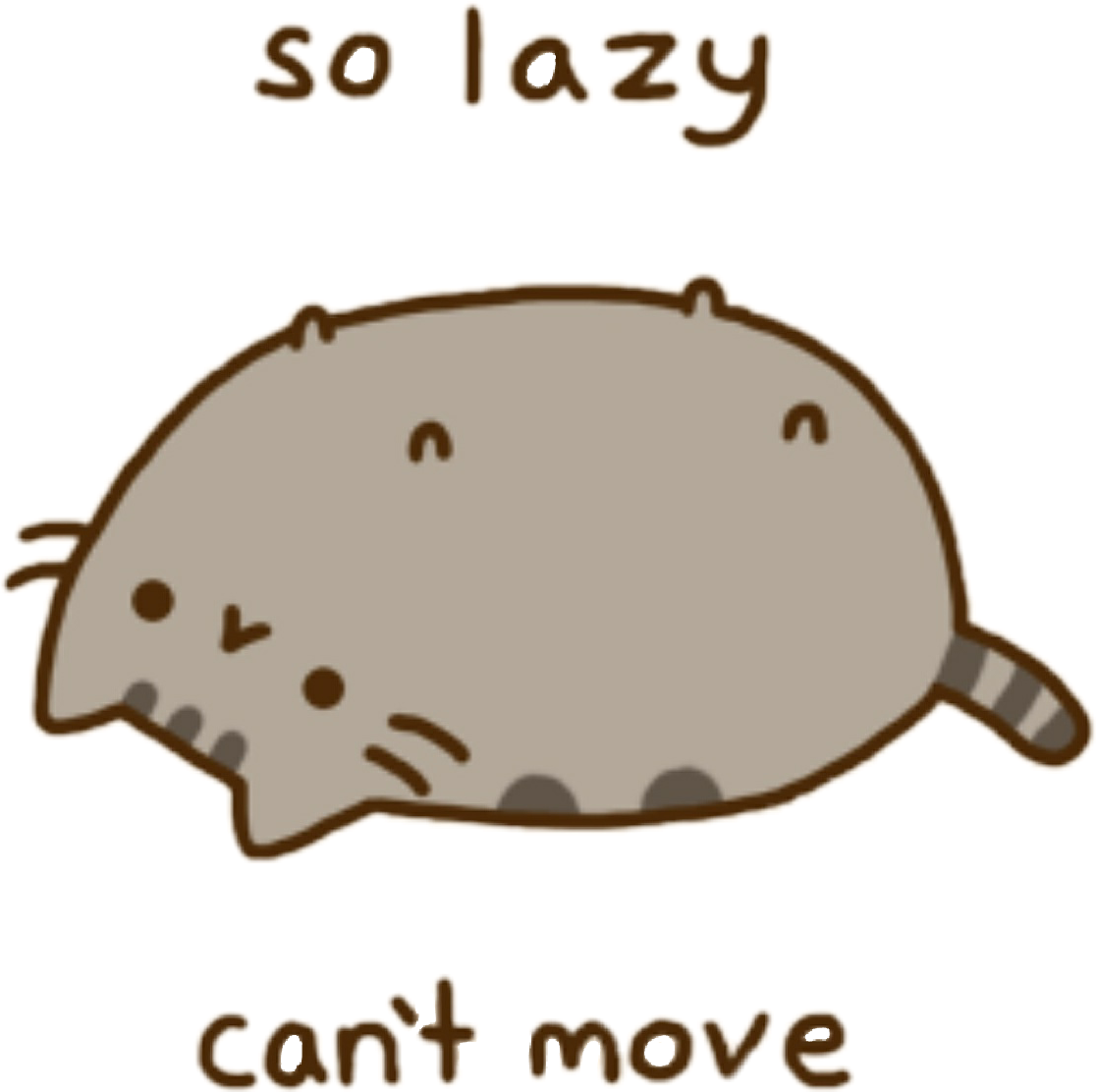 Lazy Cat Cartoon Graphic PNG image