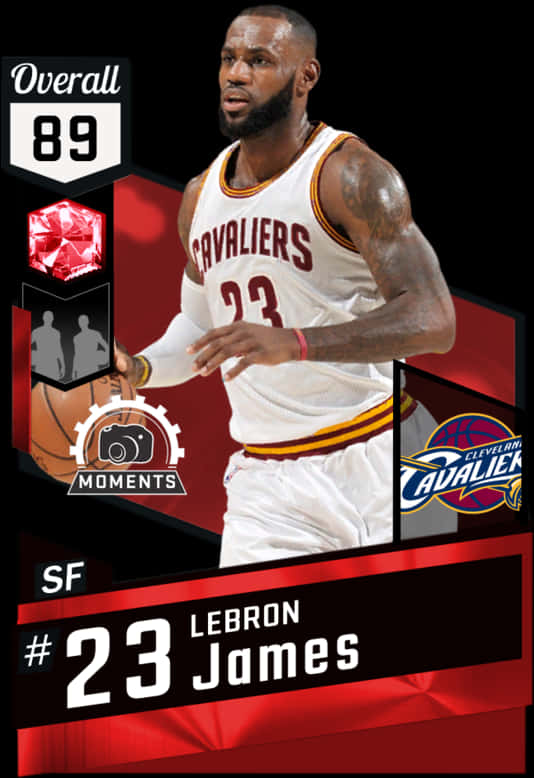 Le Bron Cavaliers Card89 Overall PNG image