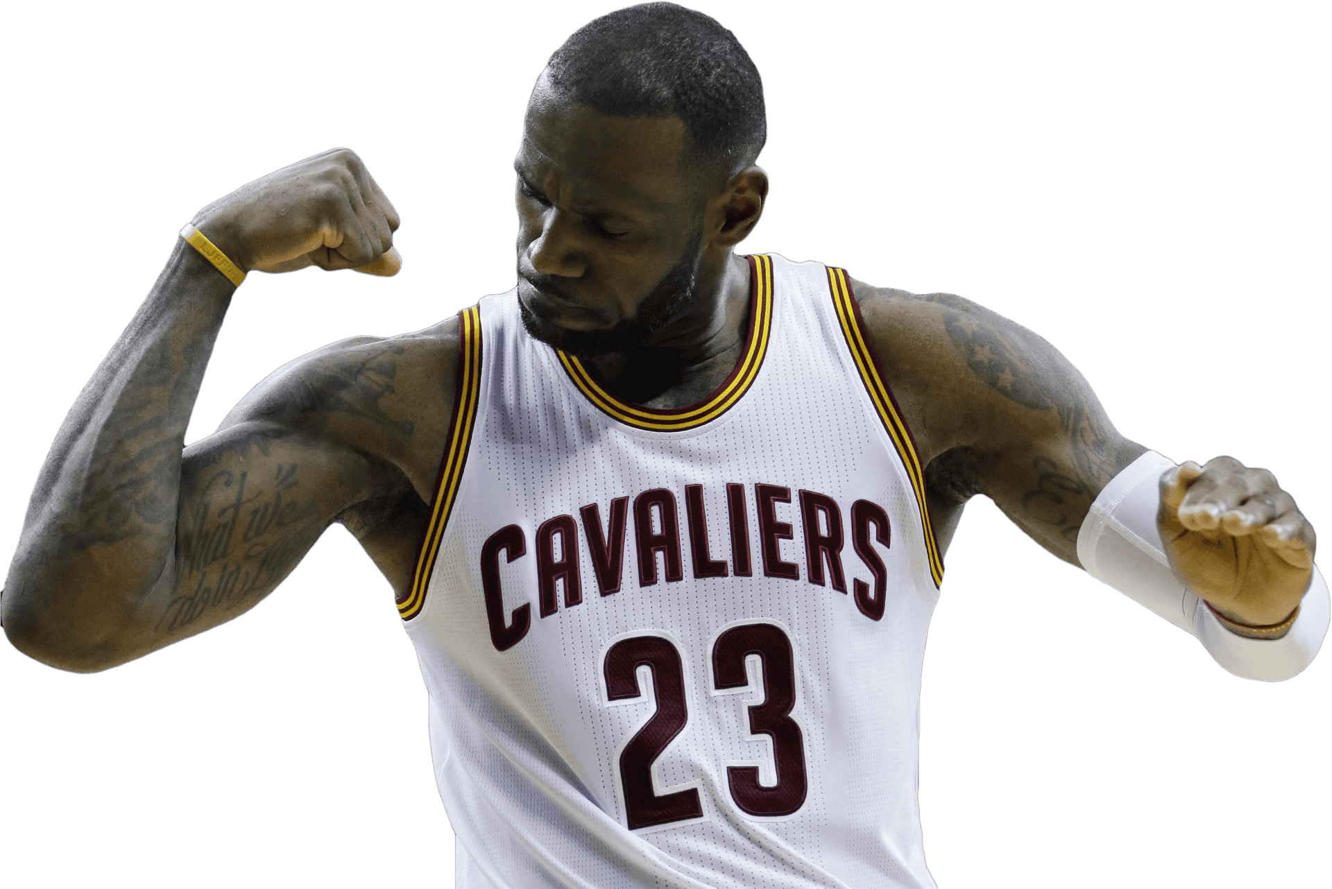 Le Bron Cavaliers Power Pose PNG image