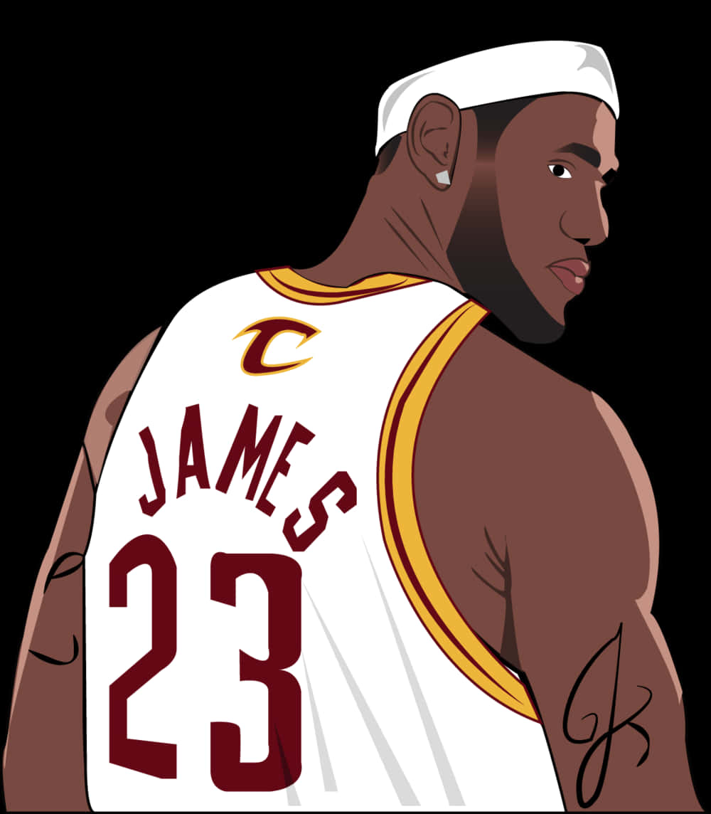 Le Bron James Cavaliers Illustration PNG image